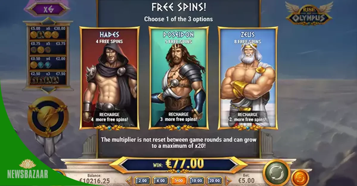 Rise of Olympus free spin